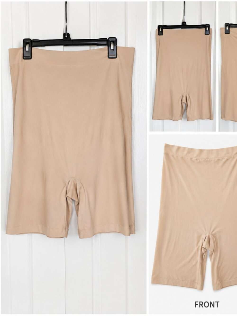 The Secret Agent Nude Shapewear Shorts Womens 2X Beige Seamless Tummy Control.